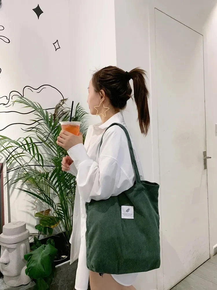 JIOMAY Corduroy Totes Bags