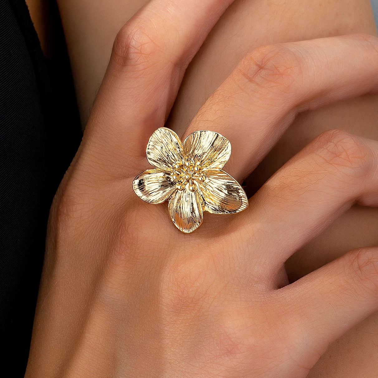 Ring with a Flower Design