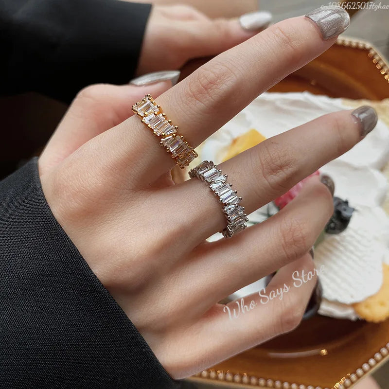 Sparkling Zircon Rings