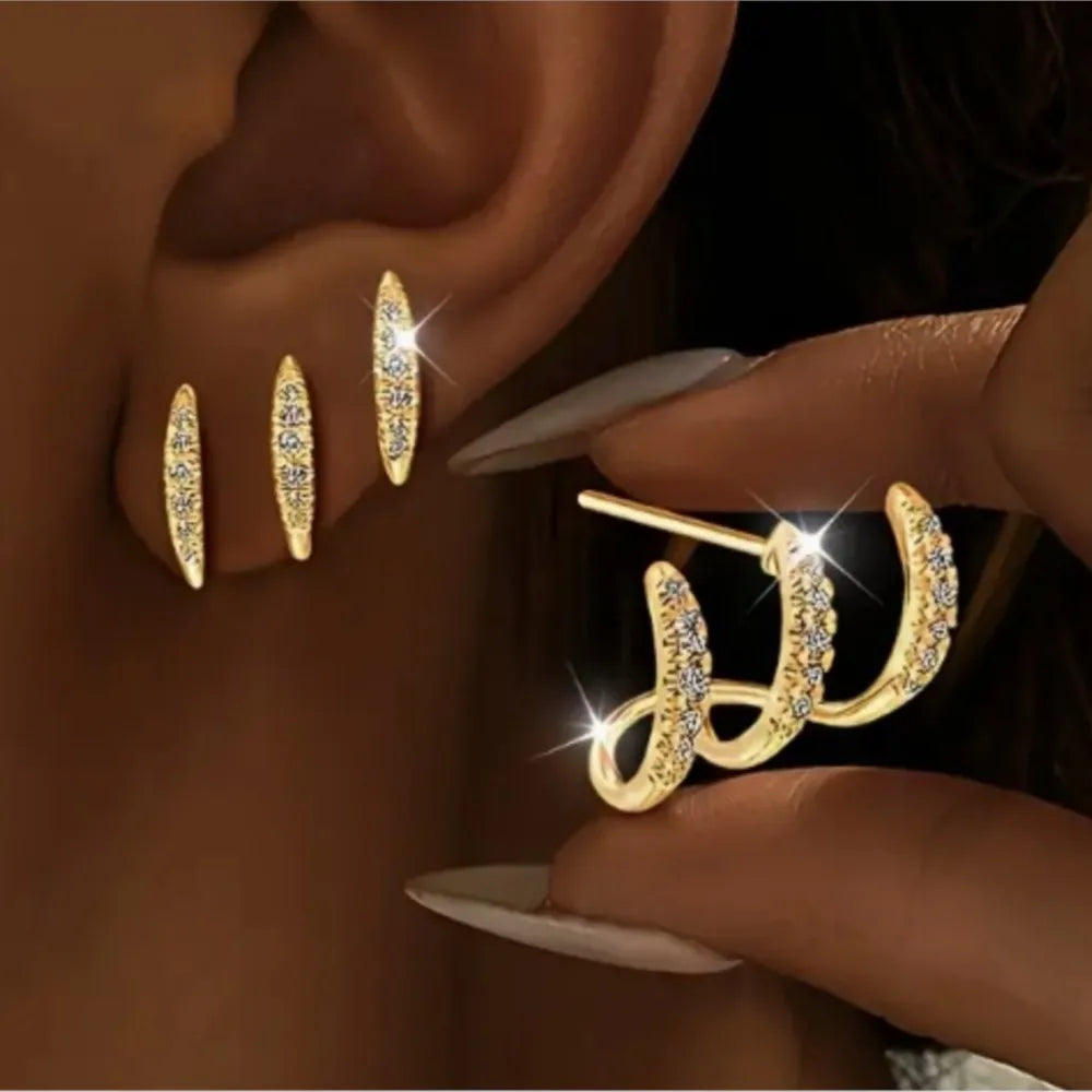 2pcs Elegant Rhinestone