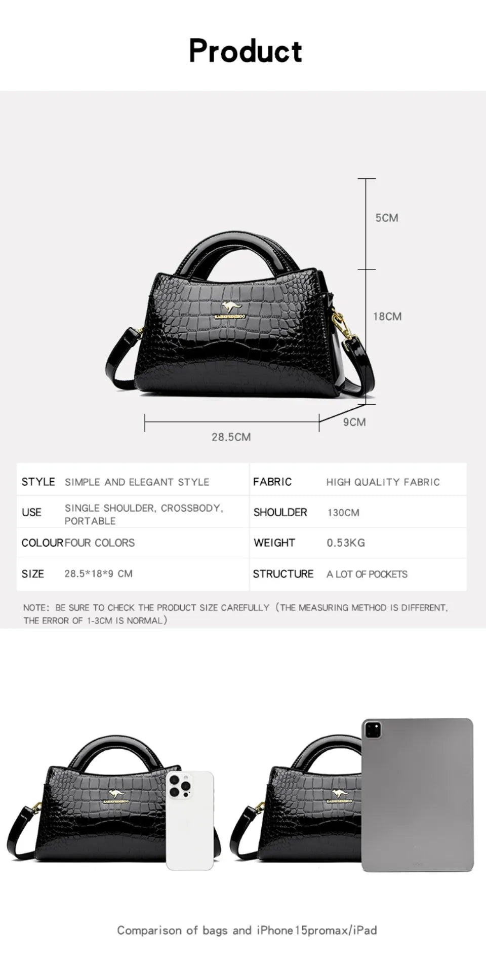 Kangaroo Brand Alligator Bags