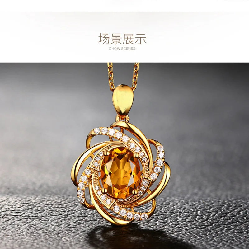Pendant Flower Sapphire