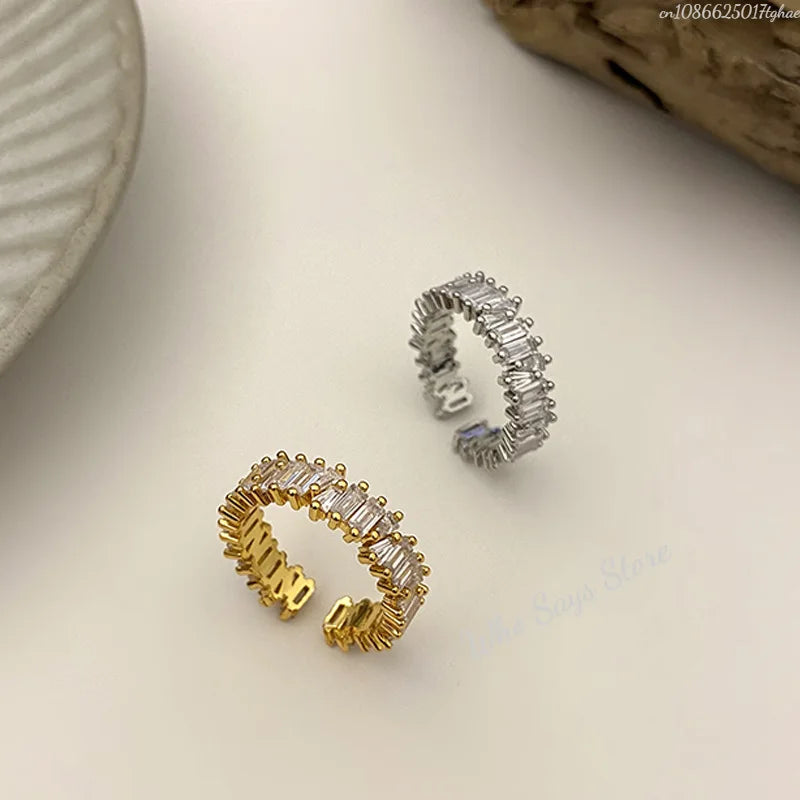 Sparkling Zircon Rings