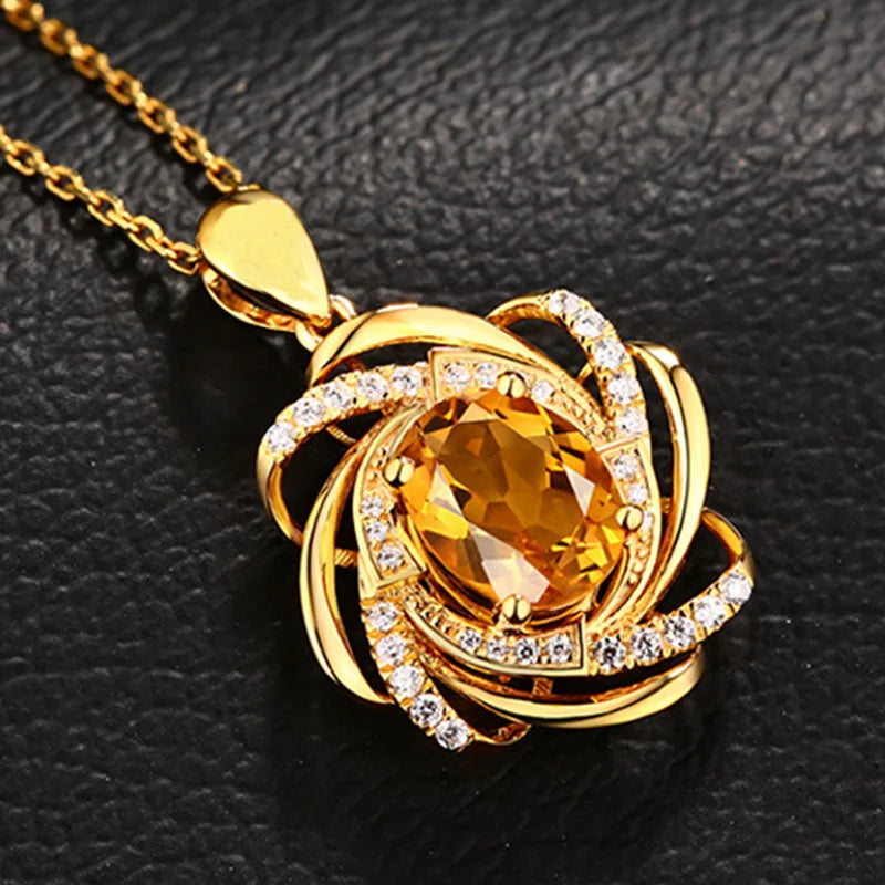 Pendant Flower Sapphire