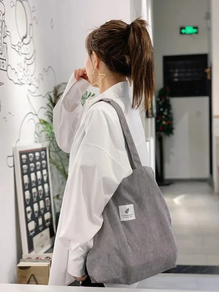JIOMAY Corduroy Totes Bags