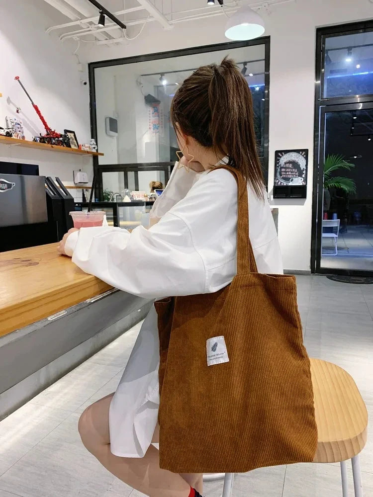 JIOMAY Corduroy Totes Bags