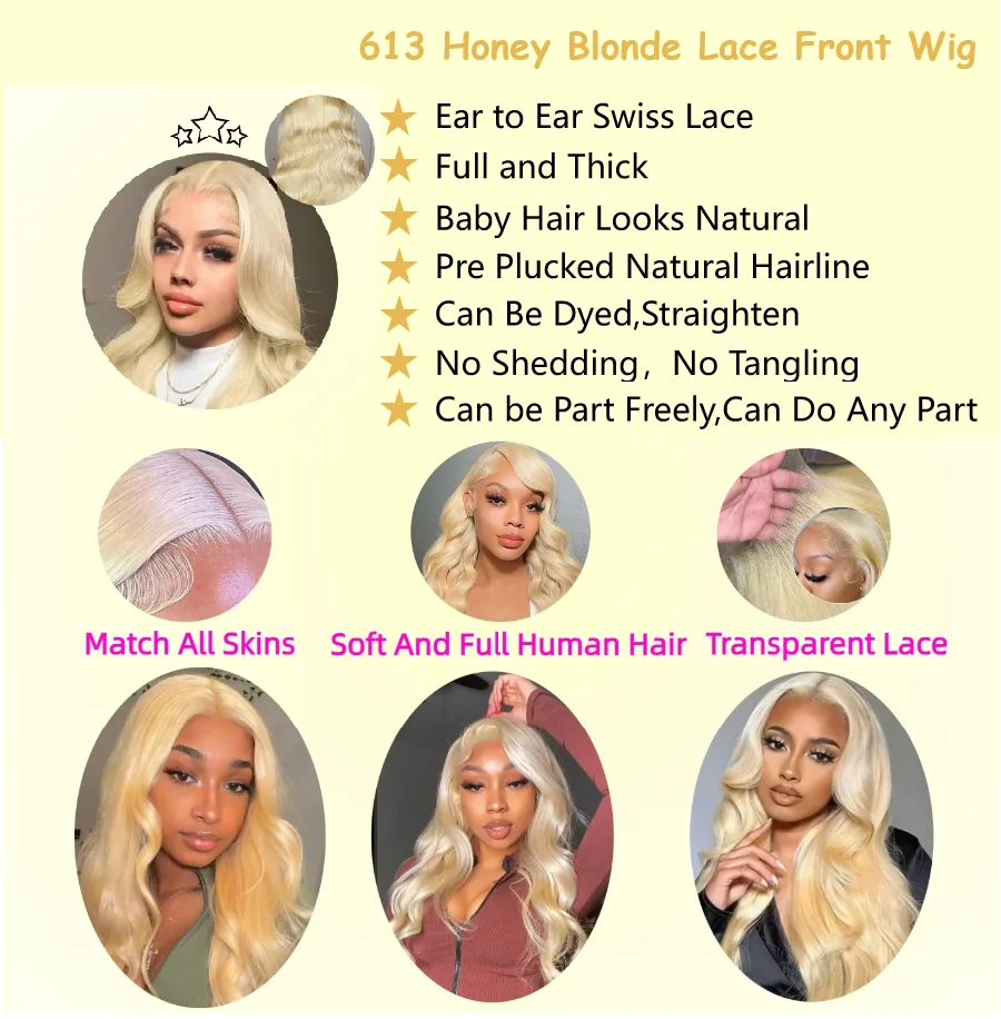 613 Honey Blonde Body Wave Wigs