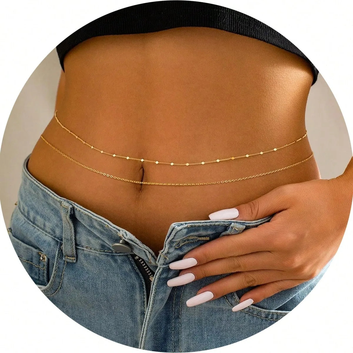 Beads Cuban Waist Chain