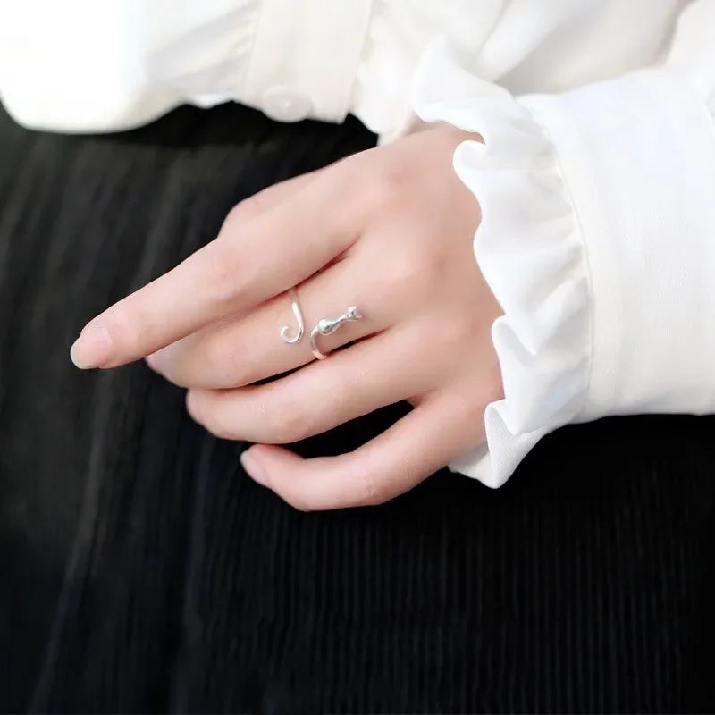 Silver Cat Rings