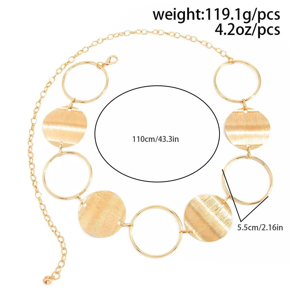 Women Bohemian Metal Wide Belt