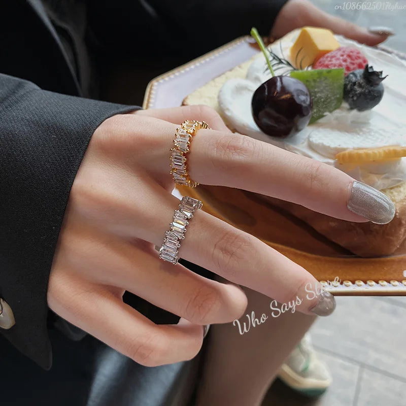 Sparkling Zircon Rings