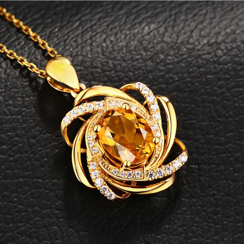 Pendant Flower Sapphire