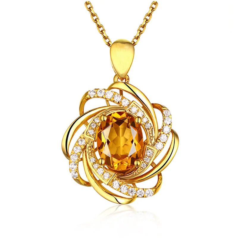Pendant Flower Sapphire