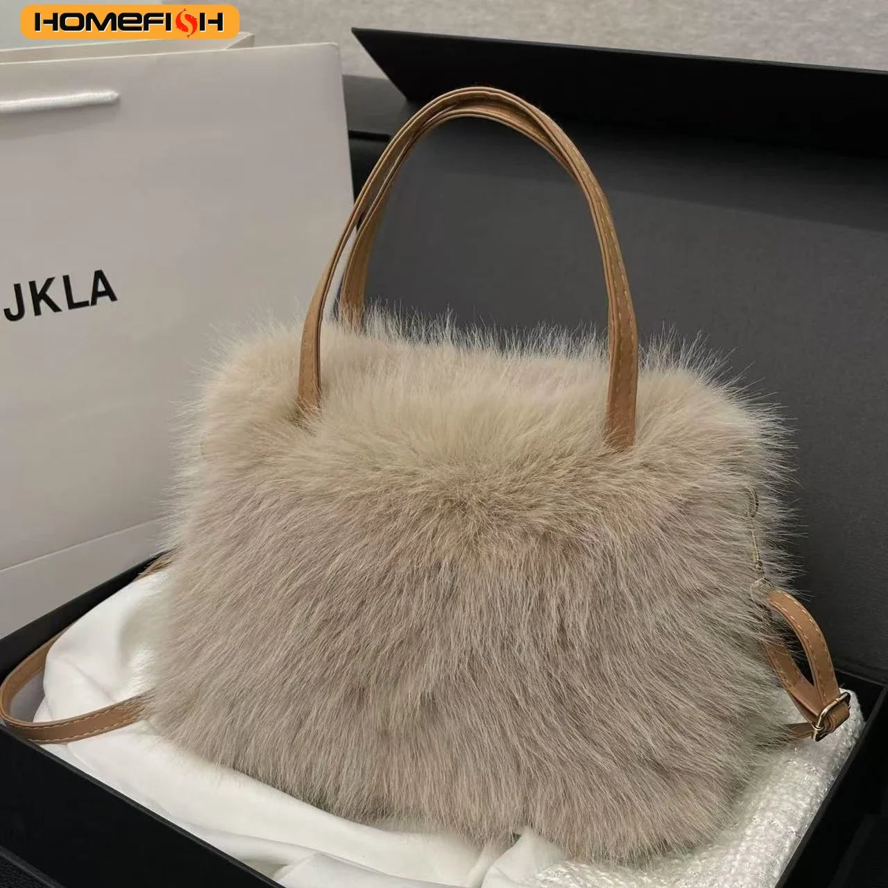 Faux Fur Tote Bag]