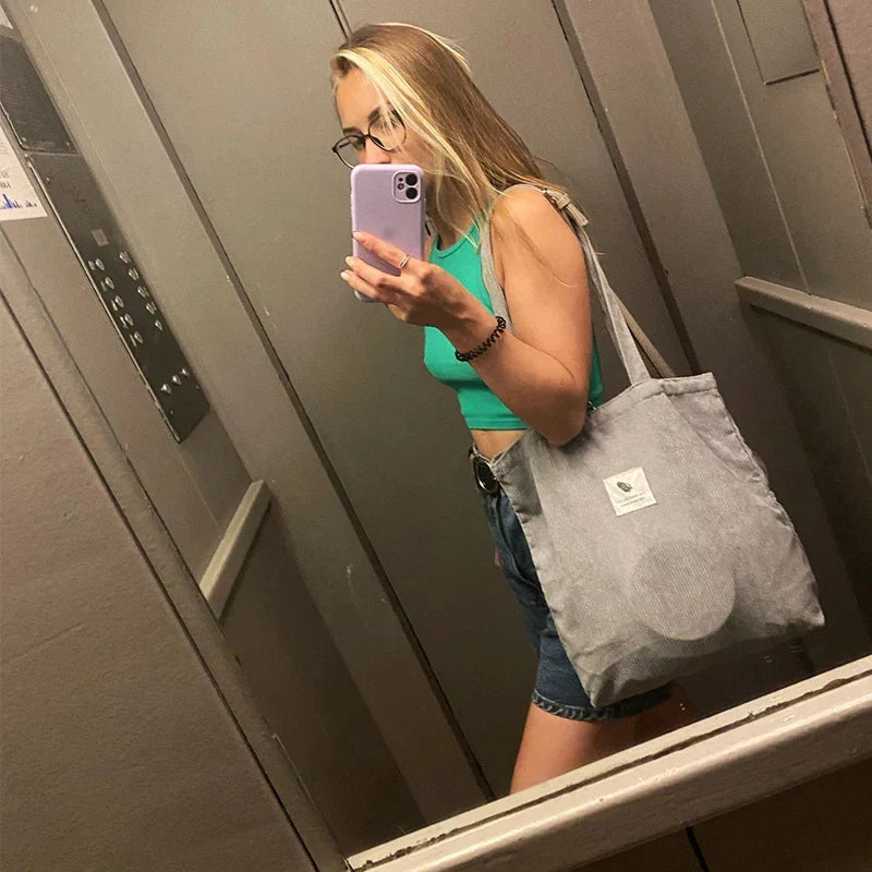 JIOMAY Corduroy Totes Bags