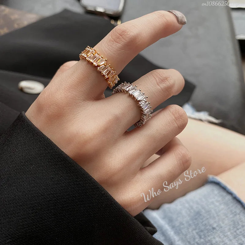 Sparkling Zircon Rings